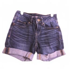 Juniors Midi Denim Shorts